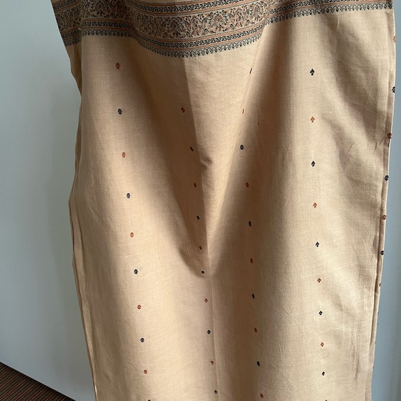 Fabindia style handwoven 100% cotton stunning earth 🌍 tone saree camel 🐪 color - Picture 9 of 16